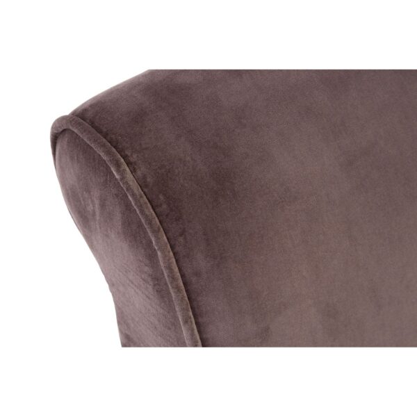 Enk Grey Velvet Plush Armchair - Image 7