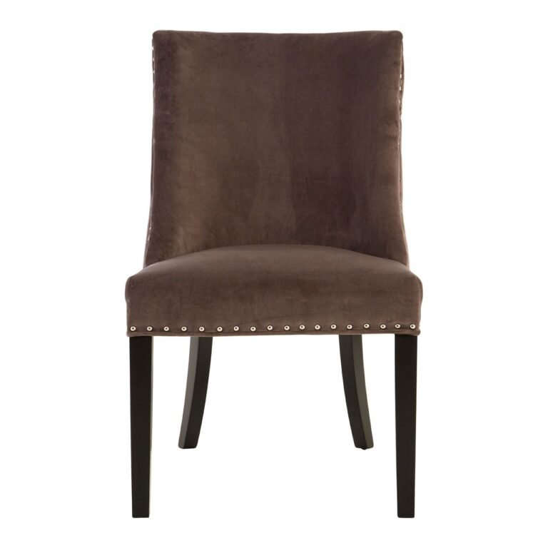 Enk Grey Velvet With Curly Back Dining Chair