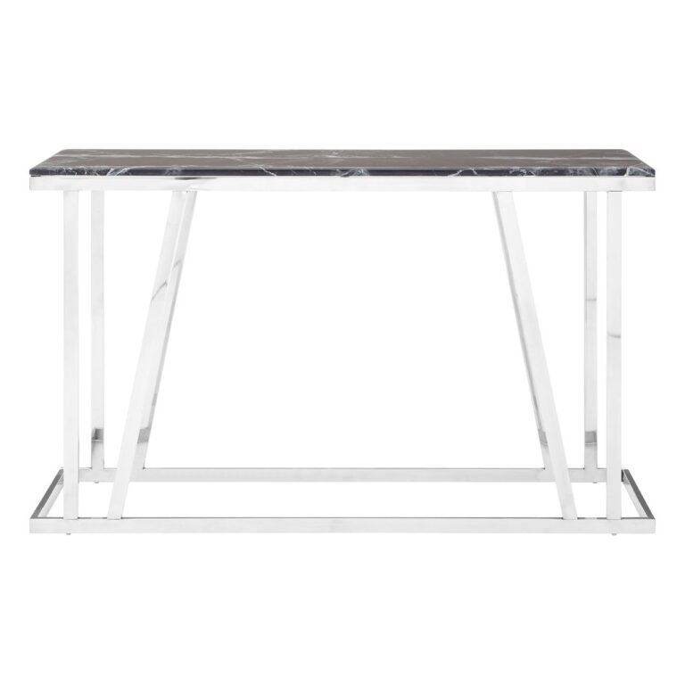 Ackley Console Table With Black Marble Top
