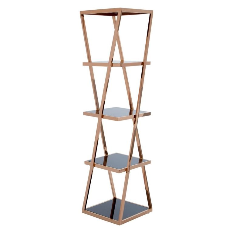 Langley 5 Tier Rose Gold Shelf Unit