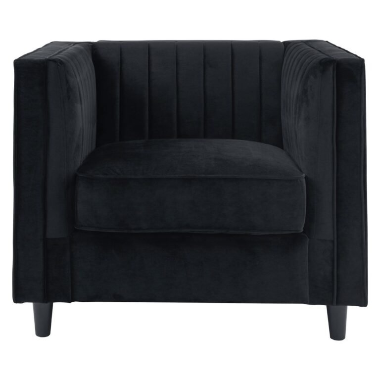 Arume Black Velvet Chair