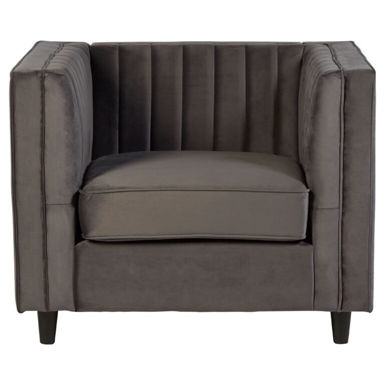 Arume Grey Velvet Chair