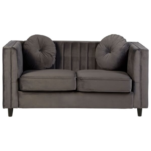 Arume 2 Seat Grey Velvet Sofa