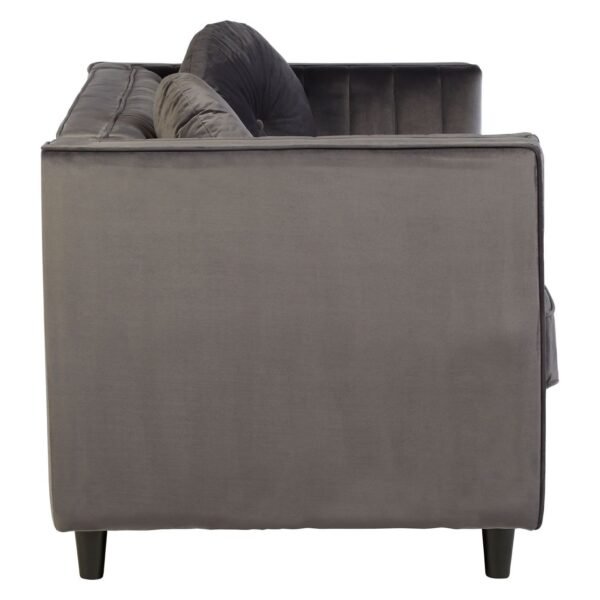 Arume 2 Seat Grey Velvet Sofa - Image 3