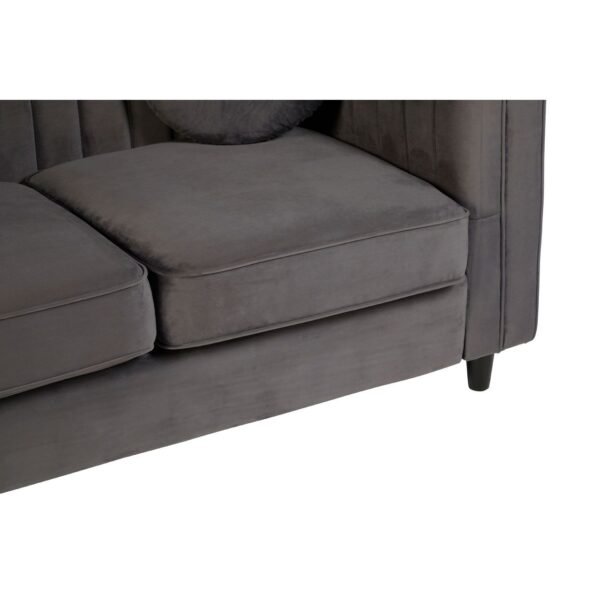 Arume 2 Seat Grey Velvet Sofa - Image 7