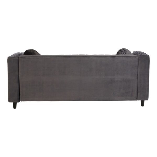 Arume 3 Seat Grey Velvet Sofa - Image 4