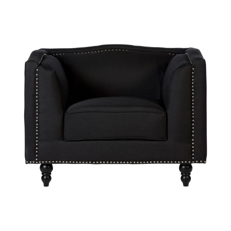 Teya Black Fabric Chair