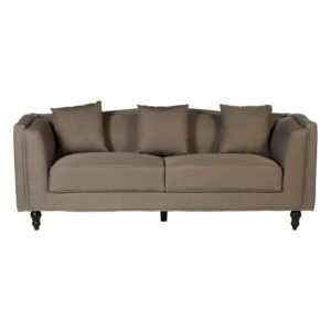 Teya 3 Seat Mink Fabric Sofa