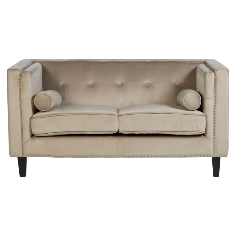 Salisa 2 Seat Mink Velvet Sofa
