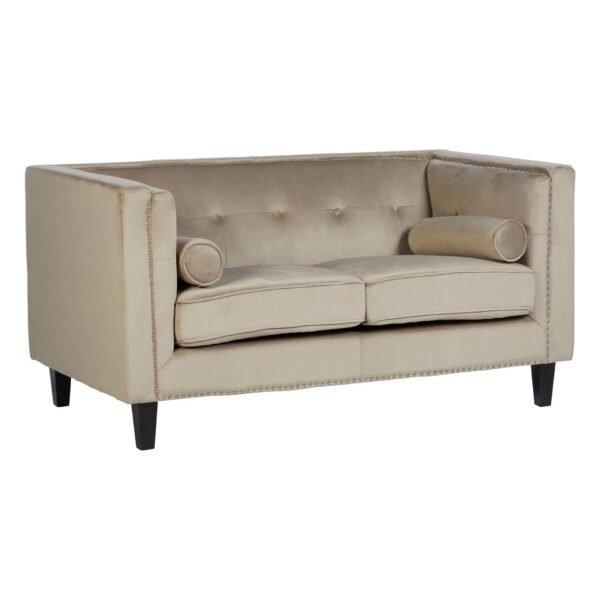 Salisa 2 Seat Mink Velvet Sofa - Image 2