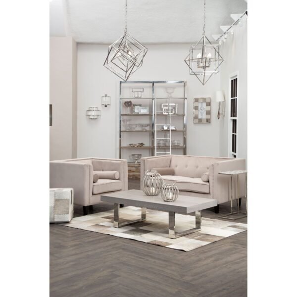 Salisa 2 Seat Mink Velvet Sofa - Image 5