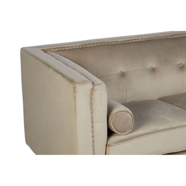 Salisa 2 Seat Mink Velvet Sofa - Image 7