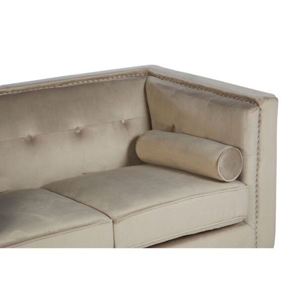 Salisa 2 Seat Mink Velvet Sofa - Image 8