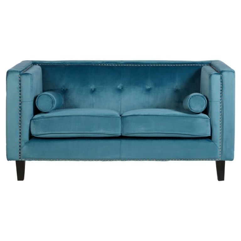 Salisa 2 Seat Blue Velvet Sofa
