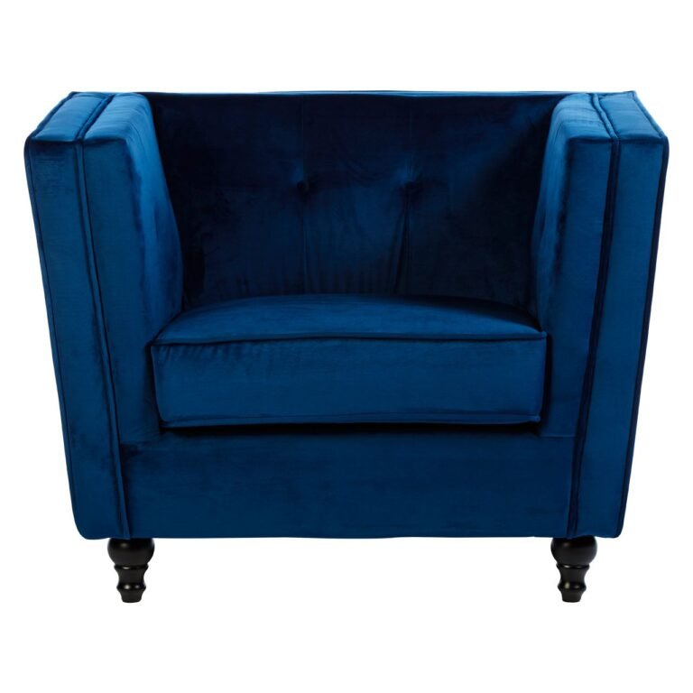 Iris Navy Velvet Chair