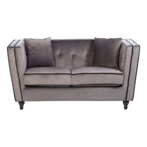 Iris Grey Velvet 2 Seat Sofa