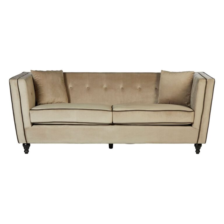 Iris Mink Velvet 3 Seat Sofa