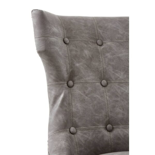 Lavel Grey Leather Effect Dining Chair - Image 5