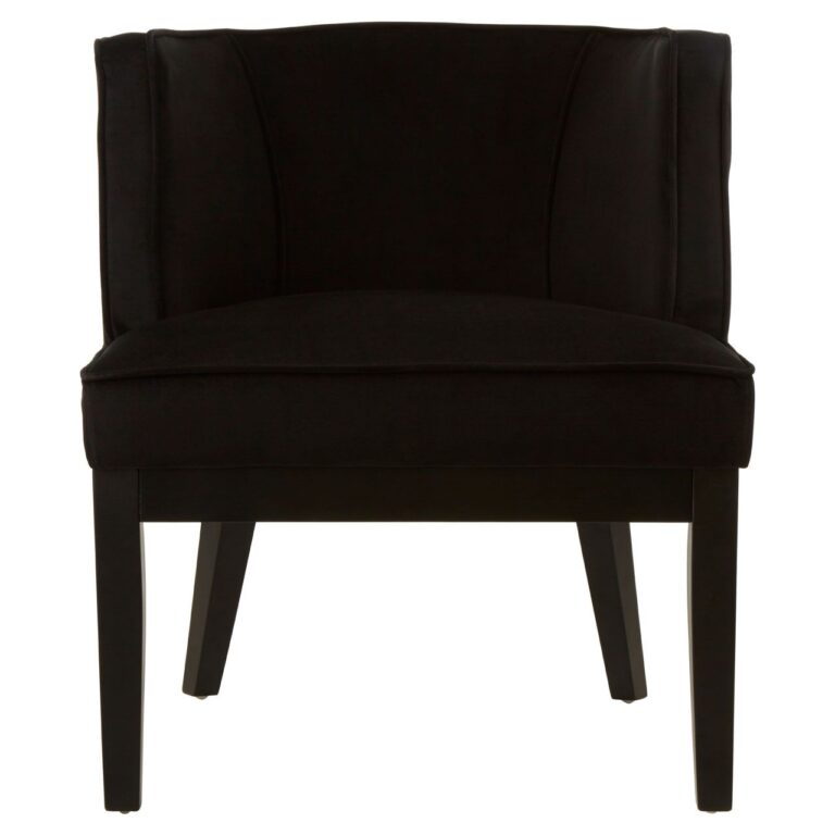 Lavel Black Rounded Chair