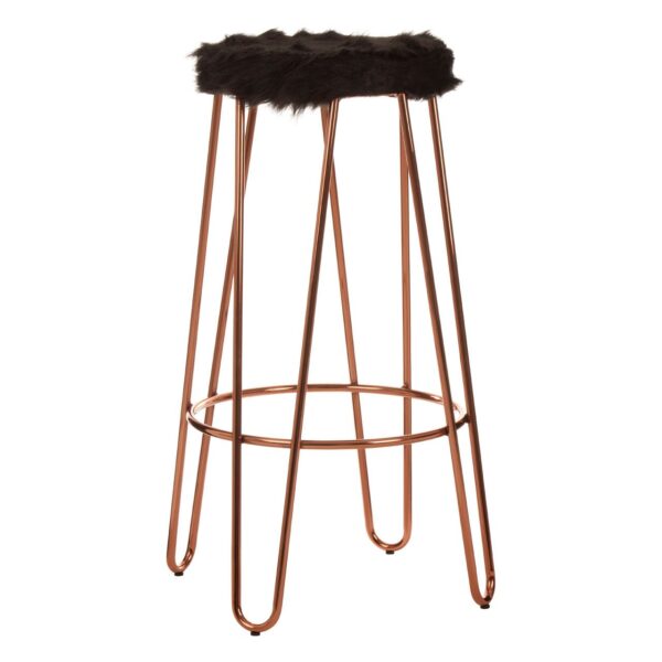 Tilsom Faux Fur Hairpin Stool - Image 2