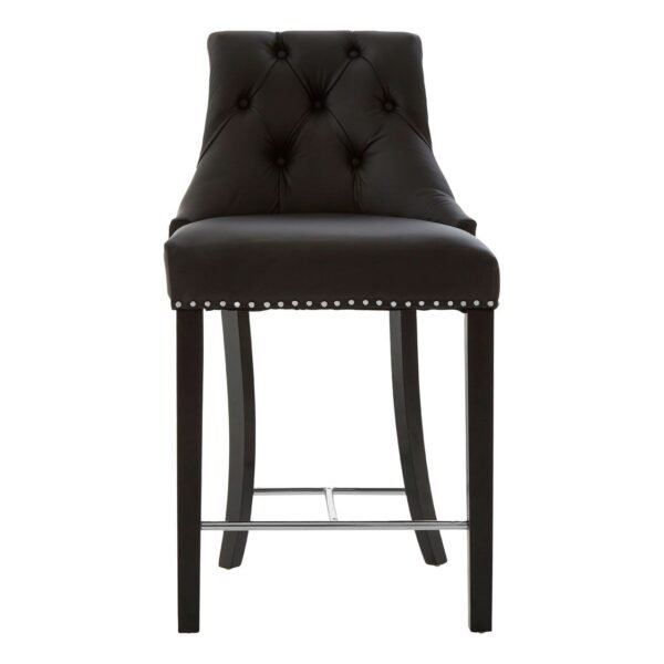 Argen Park Black Faux Leather Bar Chair