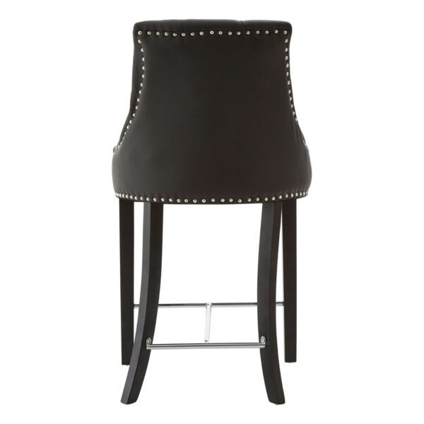 Argen Park Black Faux Leather Bar Chair - Image 4