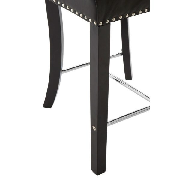 Argen Park Black Faux Leather Bar Chair - Image 8