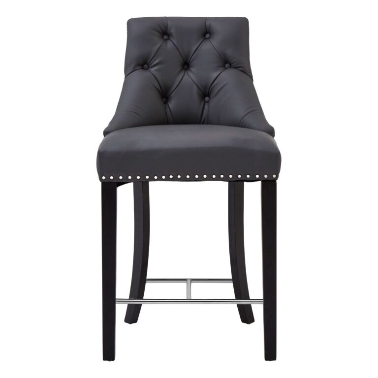 Argen Park Grey Faux Leather Bar Chair