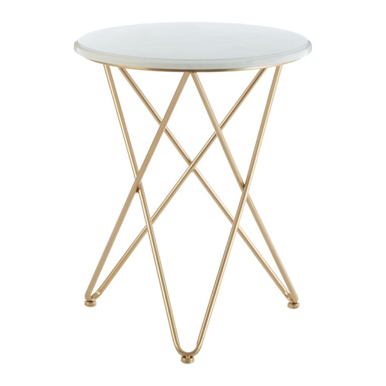 Hamie Round Side Table With Hairpin Legs