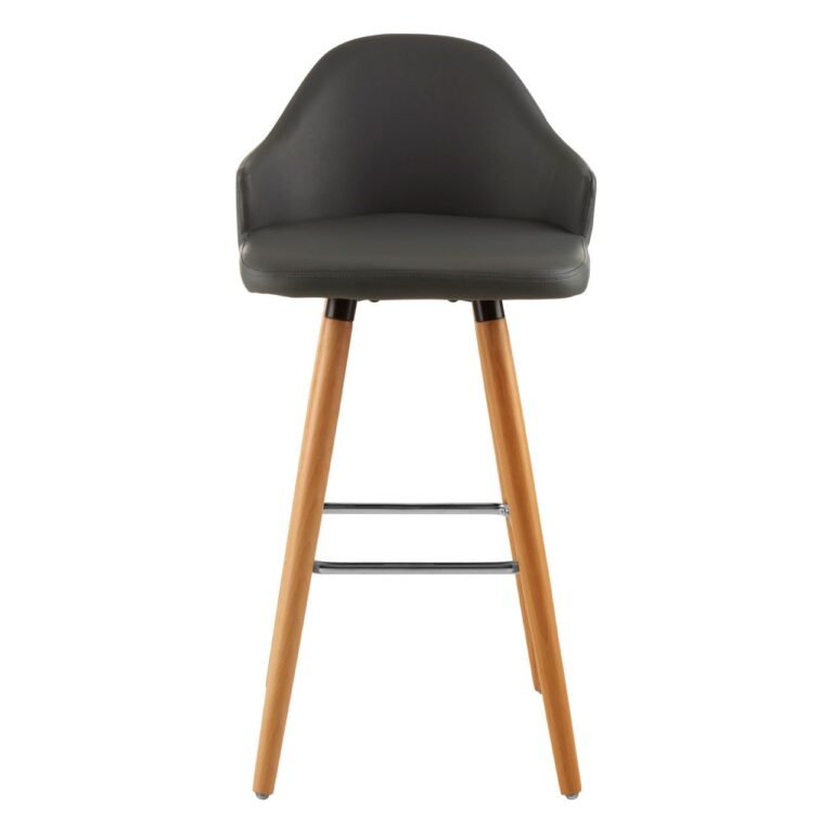 Holm Grey Faux Leather Bar Stool