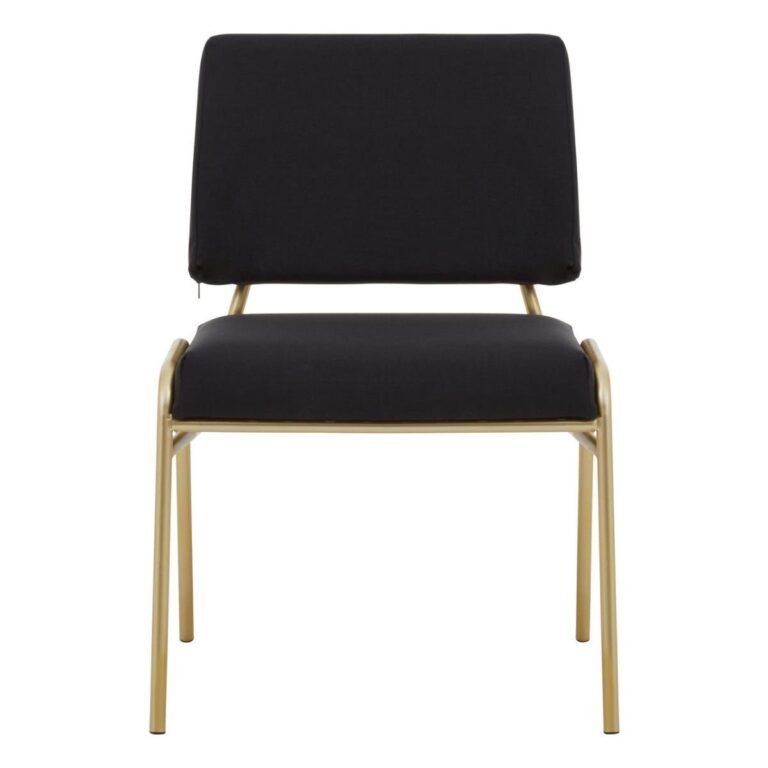 Durham Black Linen Chair