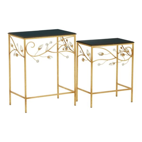 Axio Set Of 2 Tables With Black Wooden Top - Image 2