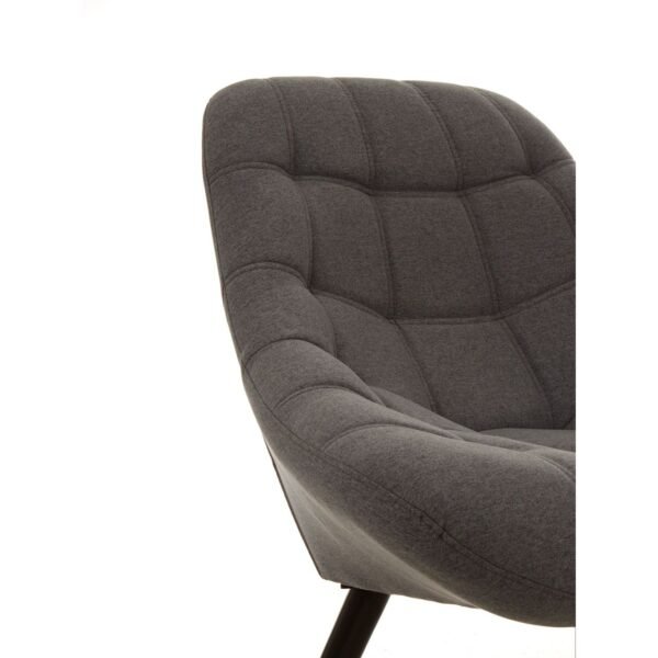 Holm Grey Faux Linen Chair - Image 5