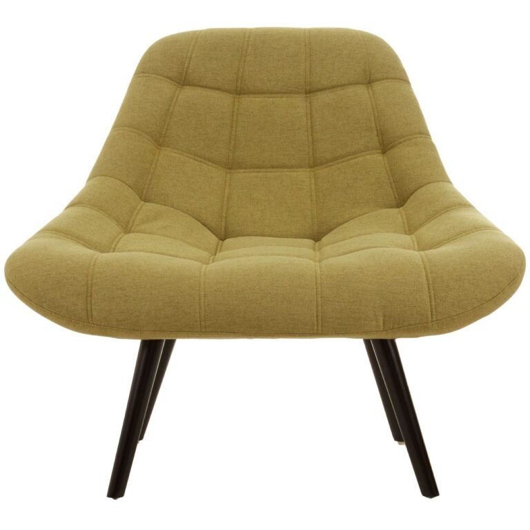 Holm Green Faux Linen Chair