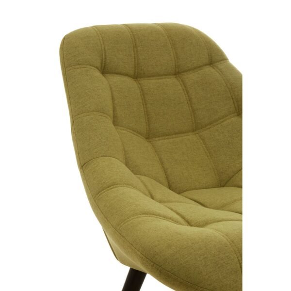 Holm Green Faux Linen Chair - Image 5