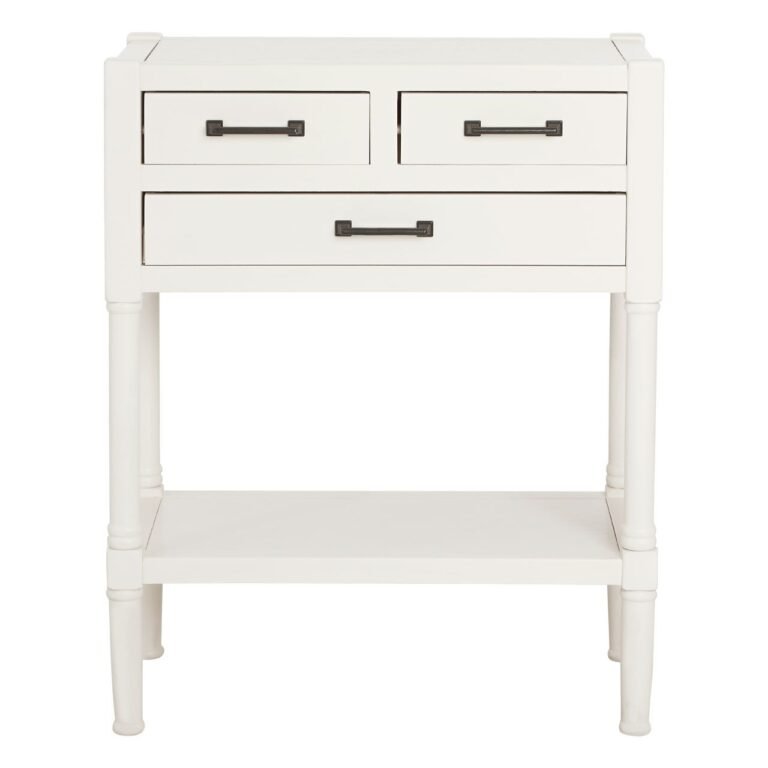 Mayfair White Pearl Finish Console Table