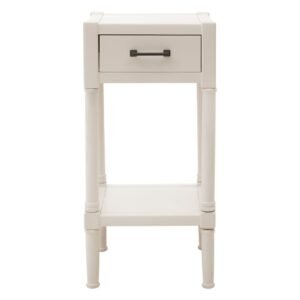 Mayfair Pearl White Finish Accent Table