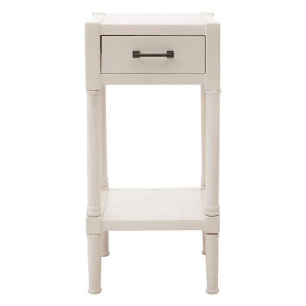 Mayfair Pearl White Finish Accent Table