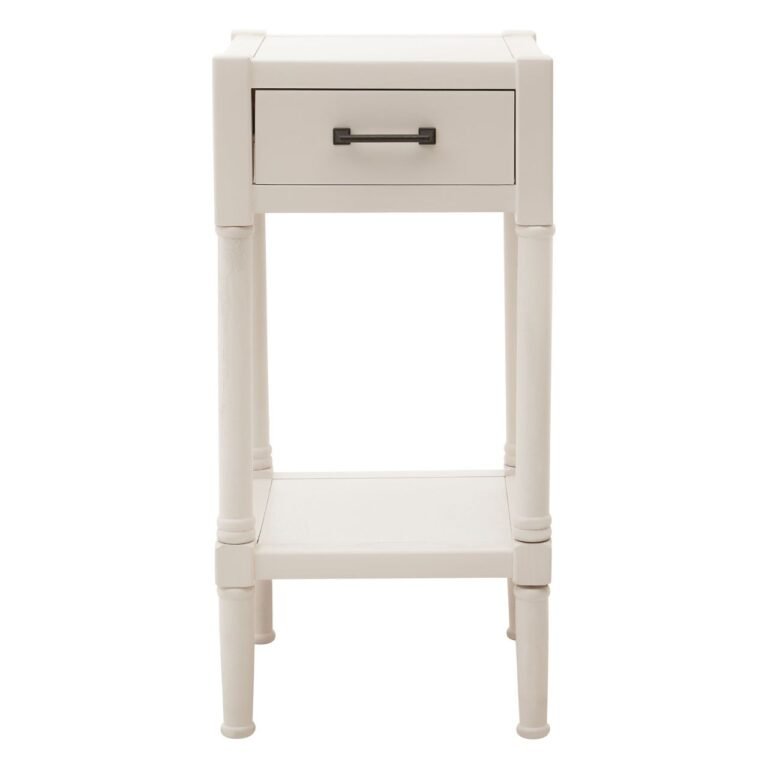 Mayfair Pearl White Finish Accent Table