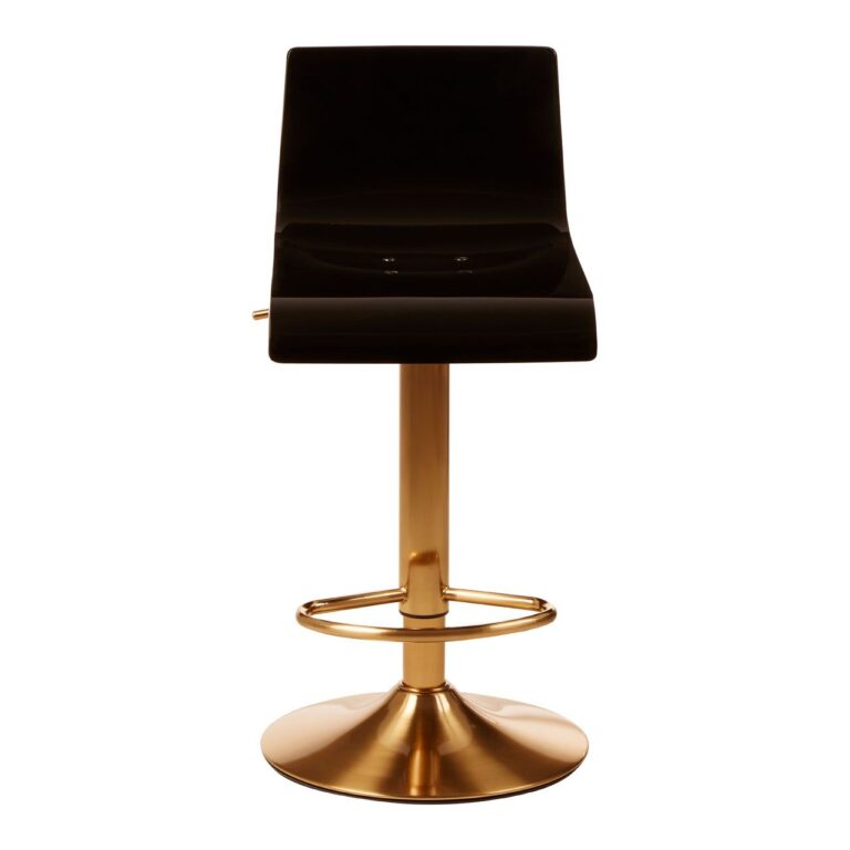 Aina Black Acrylic Seat Bar Stool