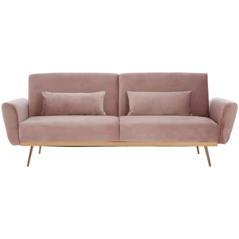 Bexley Pink Velvet Sofa Bed