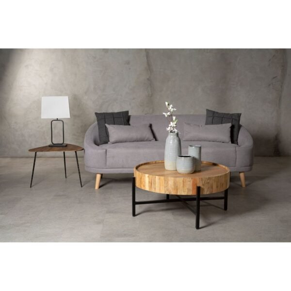 Hoff Grey Linen Sofa - Image 5