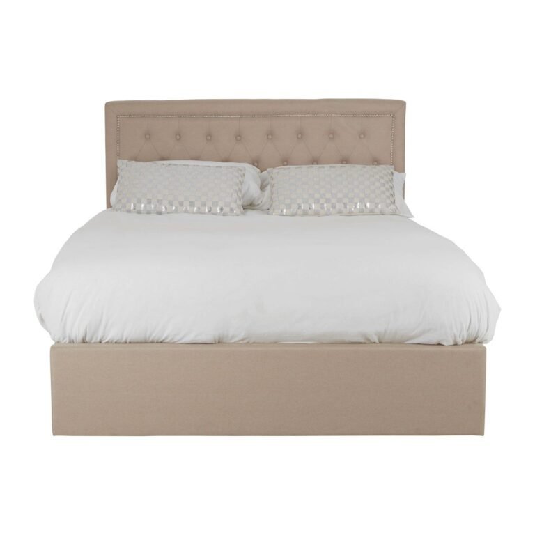 Savoir Beige Double Ottoman Bed
