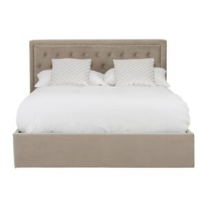 Savoir Mink Velvet Double Ottoman Bed