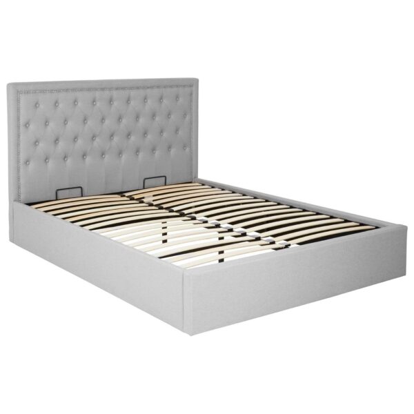 Savoir Light Grey King Size Ottoman Bed - Image 3