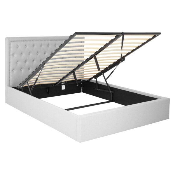 Savoir Light Grey King Size Ottoman Bed - Image 7