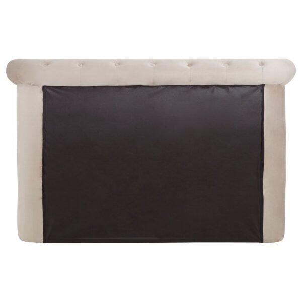 Addison Kingsize Mink And Beige Velvet Bed - Image 5