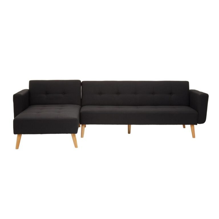 Lenser Large Black Velvet Sofa
