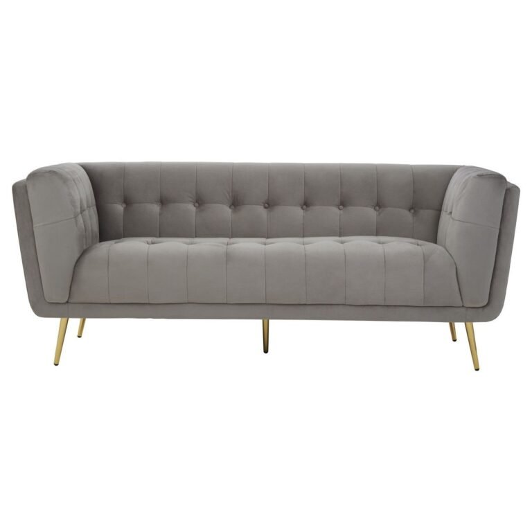 Gainsborough 3 Seat Grey Velvet Sofa