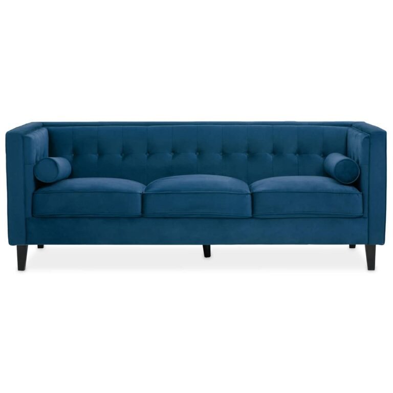 May Blue Velvet Sofa
